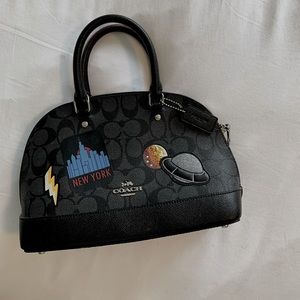 Coach F29618 Signature Space Patches Mini Sierra Dome Satchel